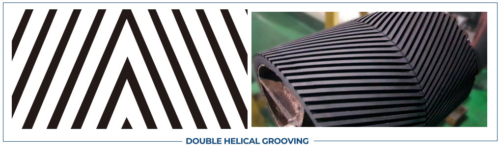 DOUBLE HELICAL GROOVING